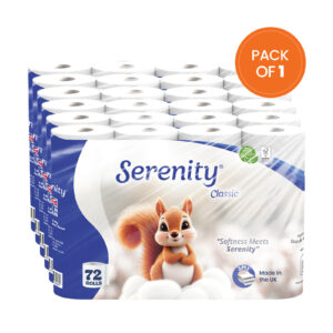 Serenity Soft 3-Ply Quilted Toilet Tissue – 72-Roll Bulk Pack